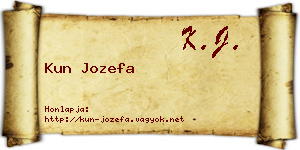 Kun Jozefa névjegykártya